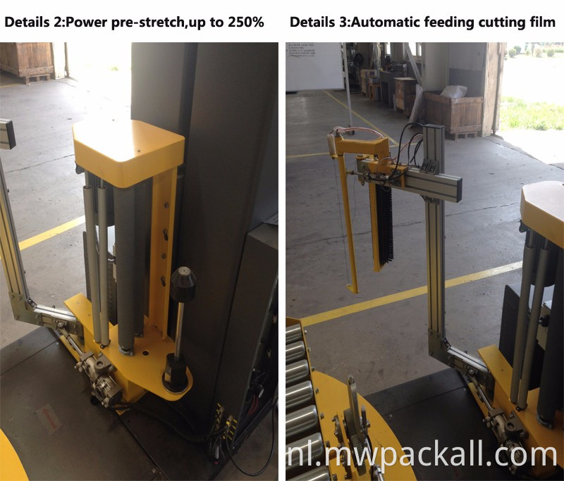 Factory levering Volledig automatische online pallet wrapper /stretch -inpakmachine